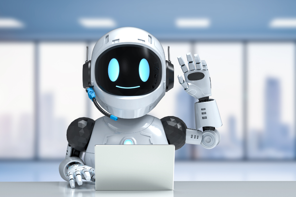 AI in education Pakistan - robot using digital learning tools at CATS College Lahore