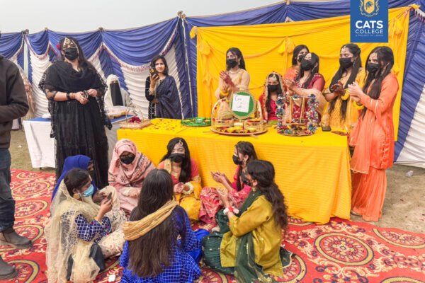 Students at a leading private college in Lahore perform traditional folk dances, highlighting the vibrant campus life and cultural degree programs in Lahore.